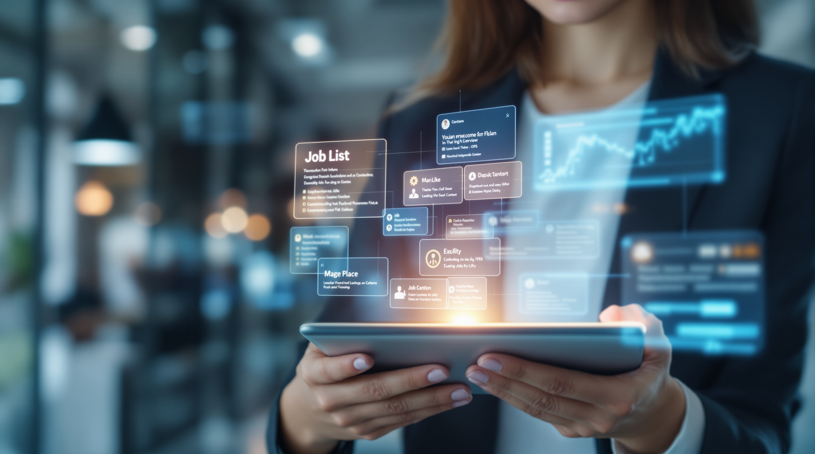 Professional using job search platform